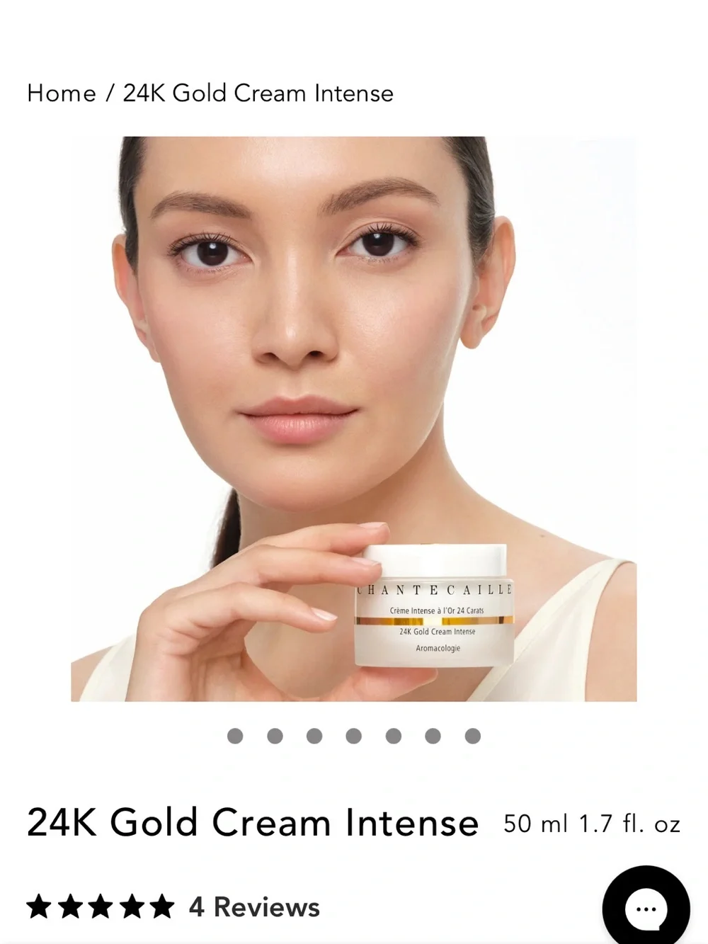 New in box, full size Chantecaille 24K Gold Cream Intense - White & Gold